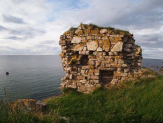 Findlater castle on the Scottish coast